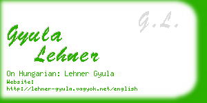 gyula lehner business card